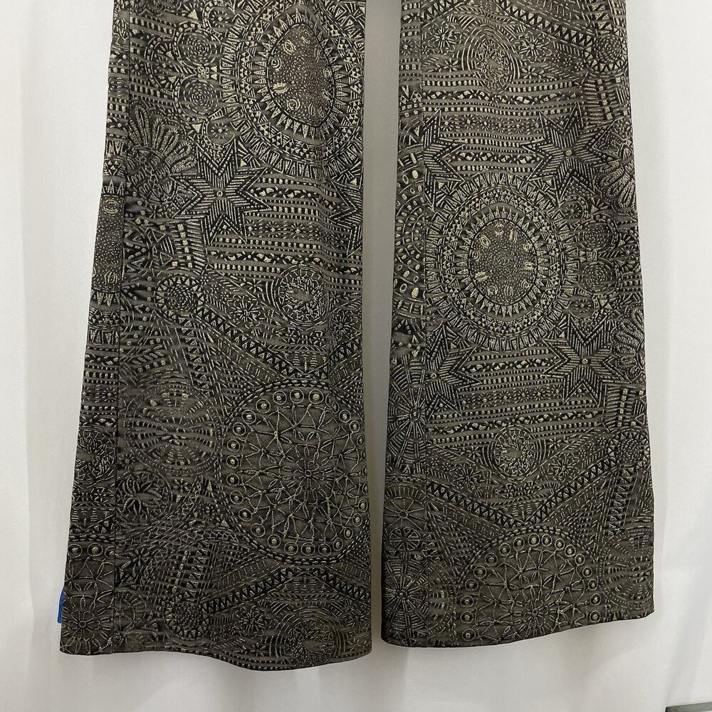 Cache Size 4 Textured Flare Boho Pants Geometric … - image 3